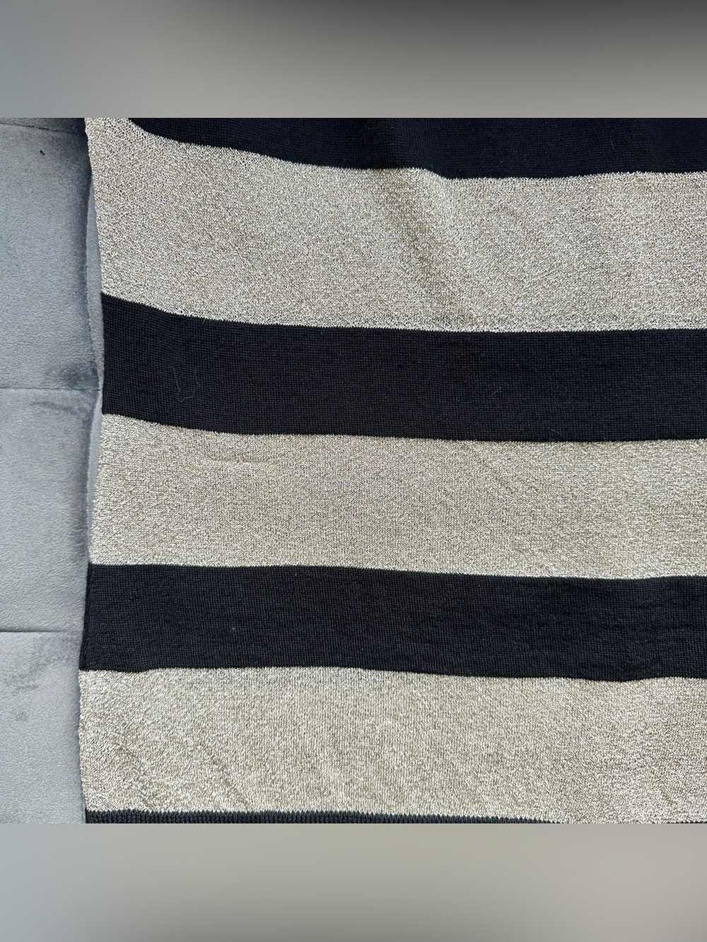 Ann Taylor Merino Wool Cardigan | Size M | Metallic Gold and Black Wool | Beauty - Picture 10 of 11
